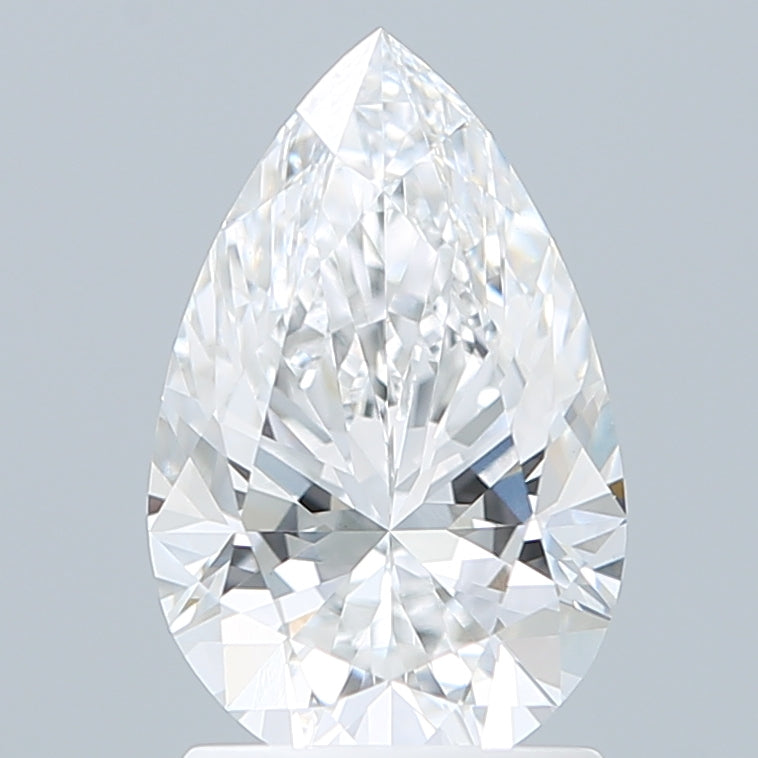 1.76 Carat Pear Shaped, Excellent Cut, E Color, VVS2 Clarity, IGI Certified Lab Grown Diamond