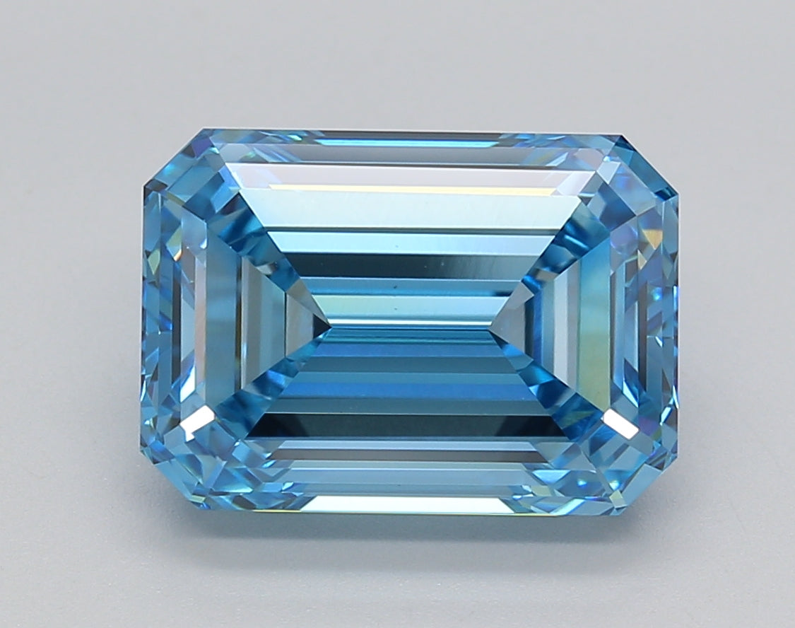 5.23 Carat Emerald Shaped, Ideal Cut, VS1 Clarity, IGI Certified Lab Grown Diamond