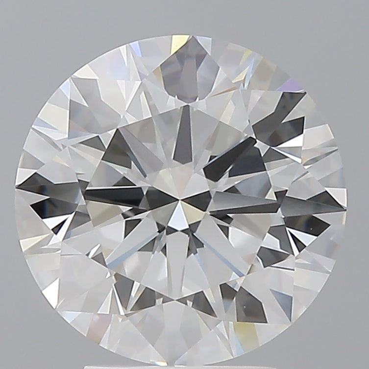 4.05 Carat Round Shaped, Ideal Cut, F Color, VVS2 Clarity, IGI Certified Lab Grown Diamond