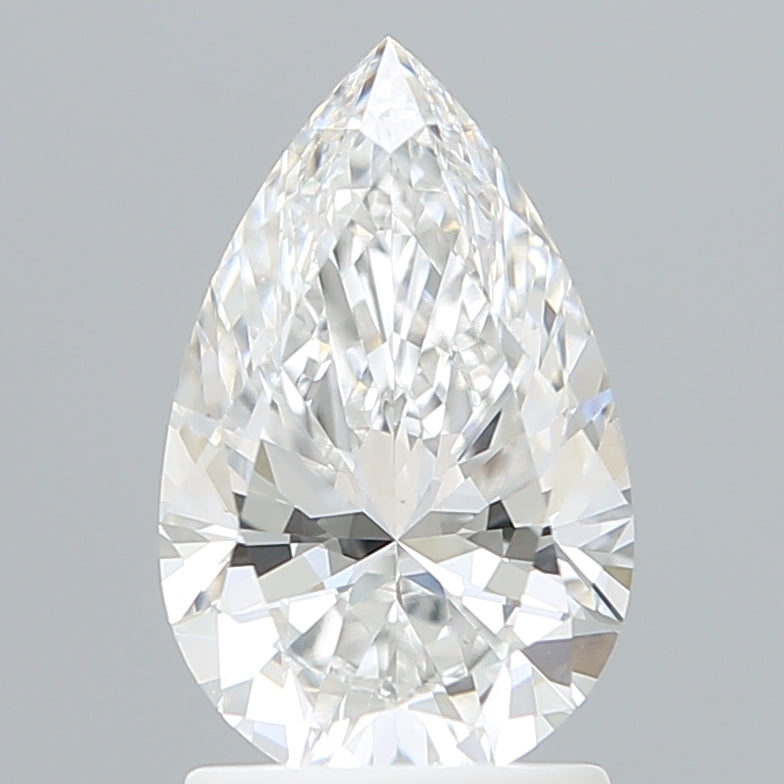 1.70 Carat Pear Shaped, Ideal Cut, D Color, VVS2 Clarity, IGI Certified Lab Grown Diamond