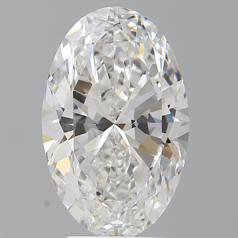 4.08 Carat Oval Shaped, Ideal Cut, E Color, VVS2 Clarity, IGI Certified Lab Grown Diamond