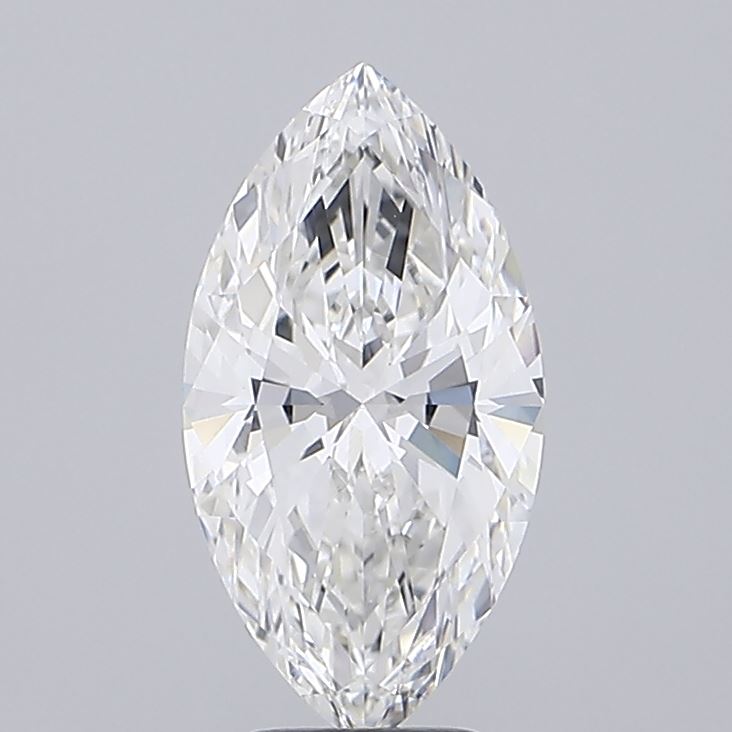 5.02 Carat Marquise Shaped, Ideal Cut, F Color, VVS2 Clarity, IGI Certified Lab Grown Diamond