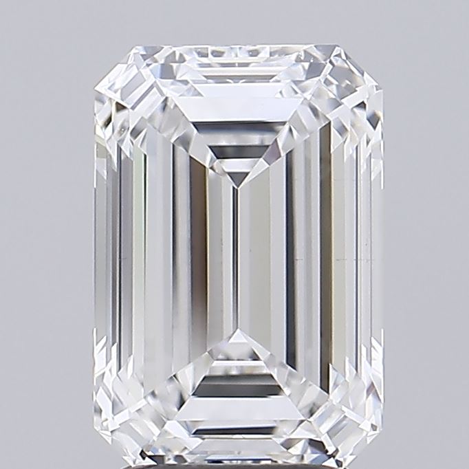 3.05 Carat Emerald Shaped, Ideal Cut, D Color, VS1 Clarity, IGI Certified Lab Grown Diamond