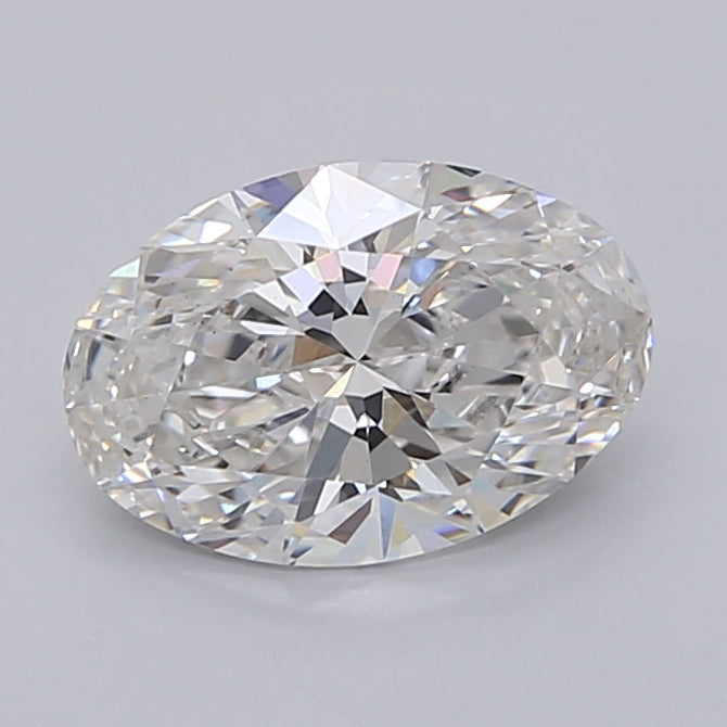 1.55 Carat Oval Shaped, Ideal Cut, F Color, VS1 Clarity, IGI Certified Lab Grown Diamond