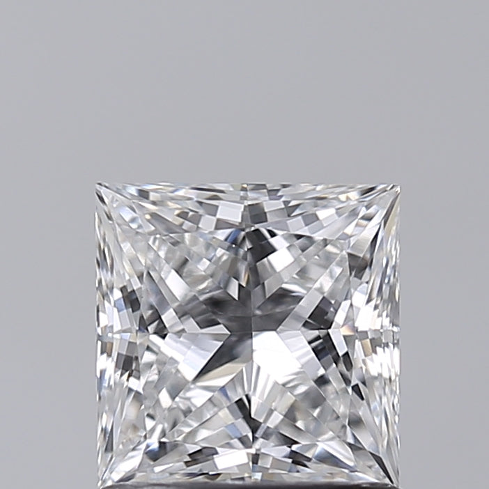 1.03 Carat Princess Shaped, Excellent Cut, E Color, VVS2 Clarity, IGI Certified Lab Grown Diamond