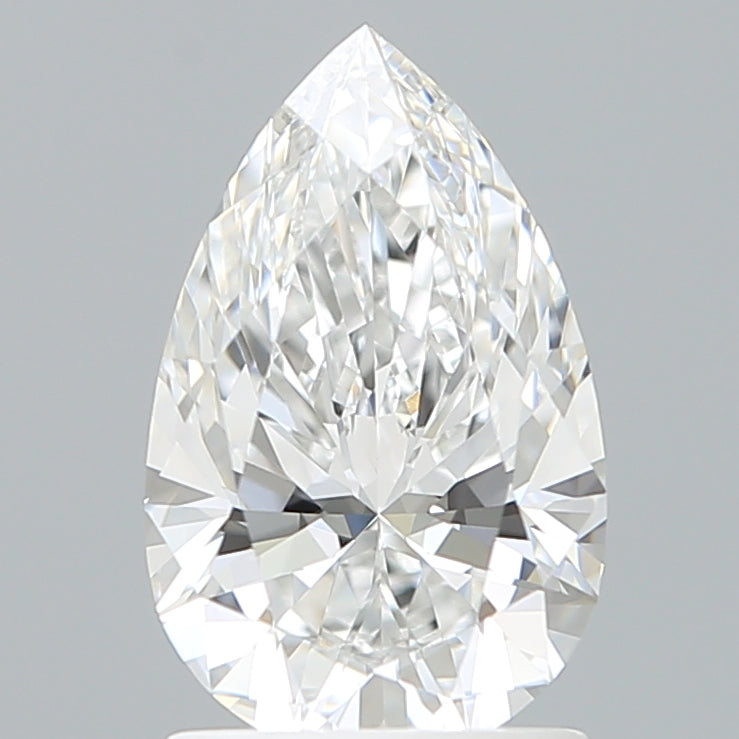 1.61 Carat Pear Shaped, Ideal Cut, E Color, VVS2 Clarity, IGI Certified Lab Grown Diamond
