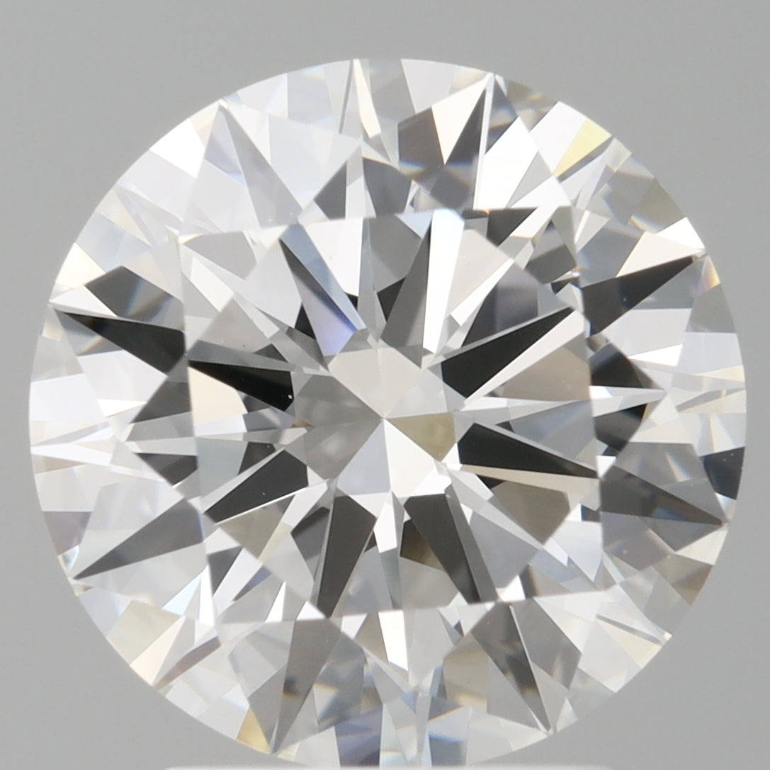 3.02 Carat Round Shaped, Excellent Cut, E Color, VVS2 Clarity, IGI Certified Lab Grown Diamond