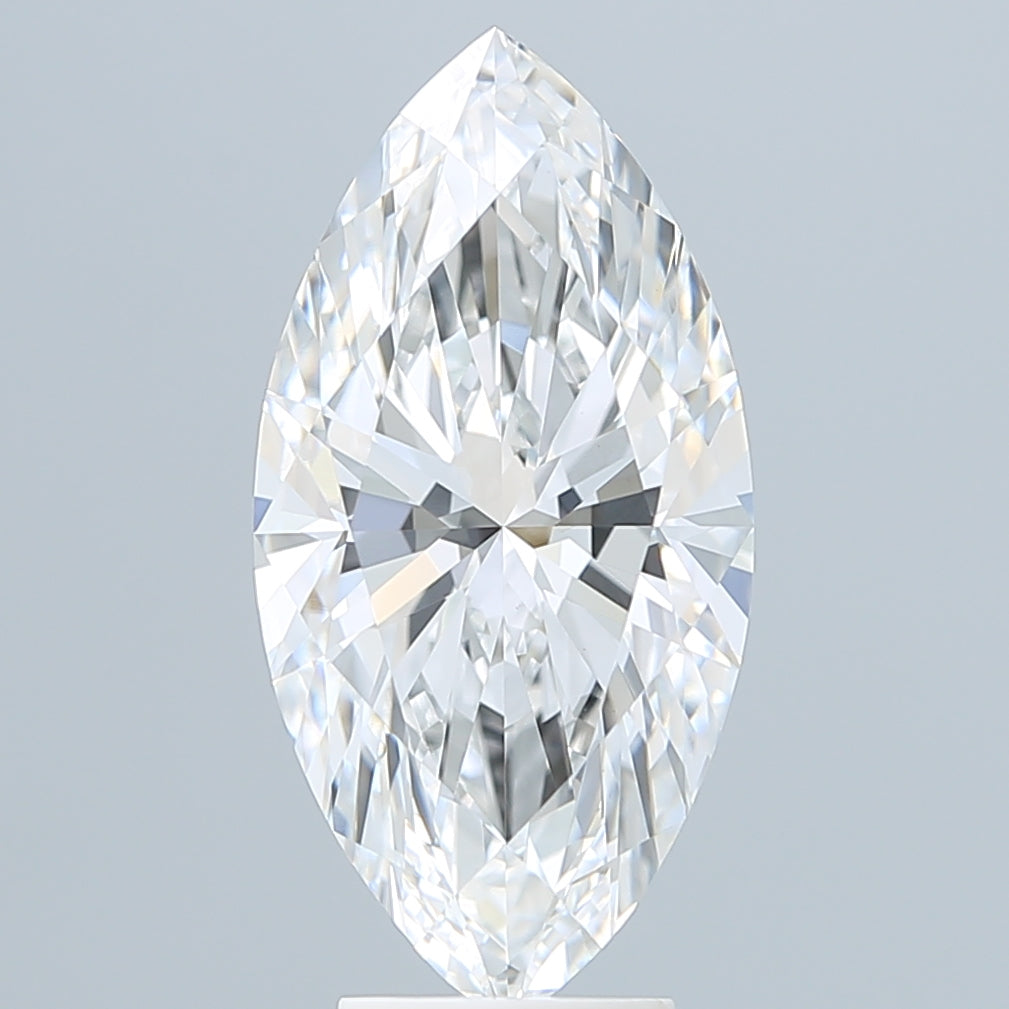 5.10 Carat Marquise Shaped, Ideal Cut, E Color, VVS2 Clarity, IGI Certified Lab Grown Diamond