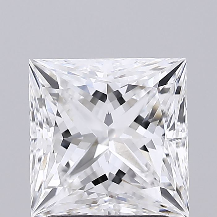 2.08 Carat Princess Shaped, Ideal Cut, E Color, VVS2 Clarity, IGI Certified Lab Grown Diamond