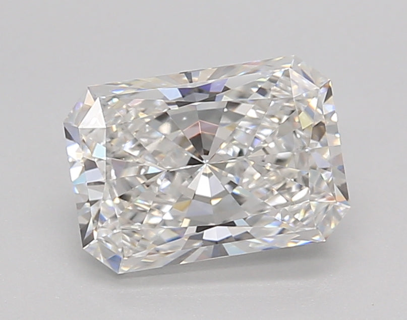 1.51 Carat Radiant Shaped, Ideal Cut, E Color, VVS1 Clarity, IGI Certified Lab Grown Diamond