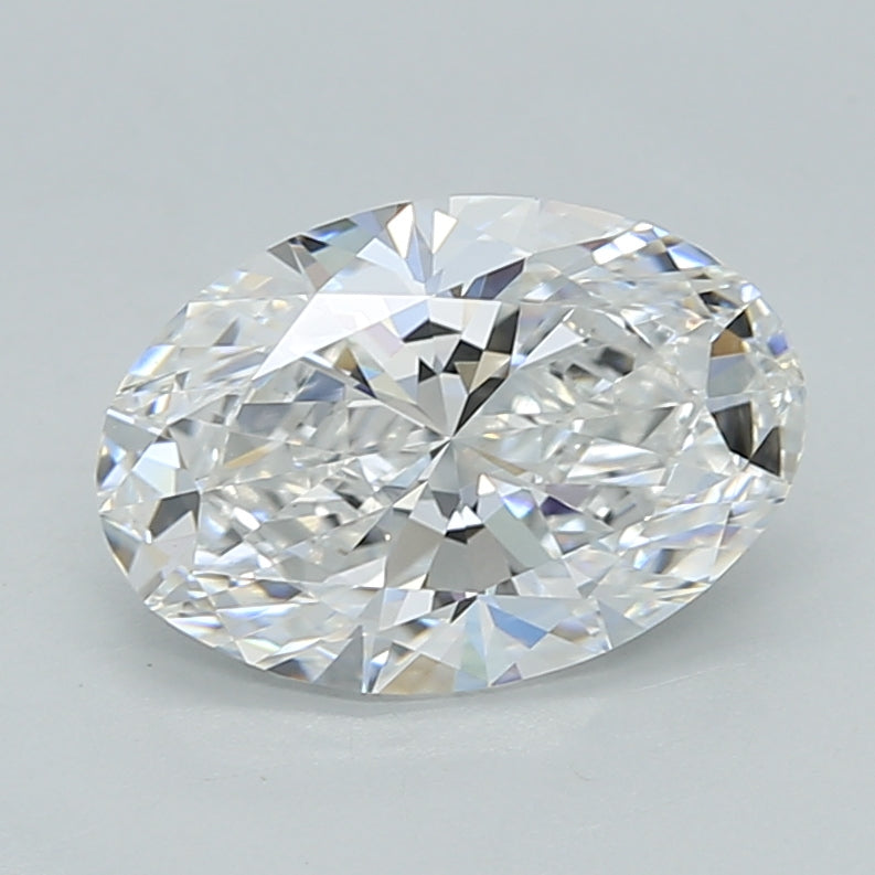 1.85 Carat Oval Shaped, Ideal Cut, D Color, VS1 Clarity, IGI Certified Lab Grown Diamond
