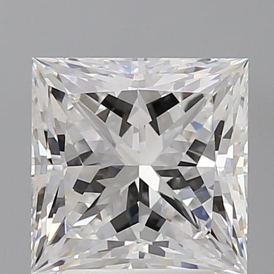 3.04 Carat Princess Shaped, Ideal Cut, E Color, VS1 Clarity, IGI Certified Lab Grown Diamond