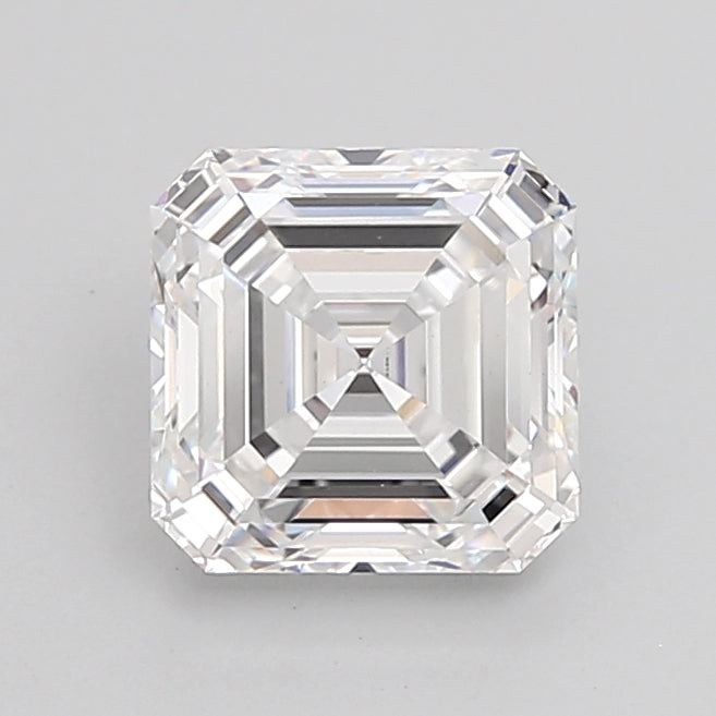 2.02 Carat Asscher Shaped, Ideal Cut, E Color, VVS2 Clarity, IGI Certified Lab Grown Diamond