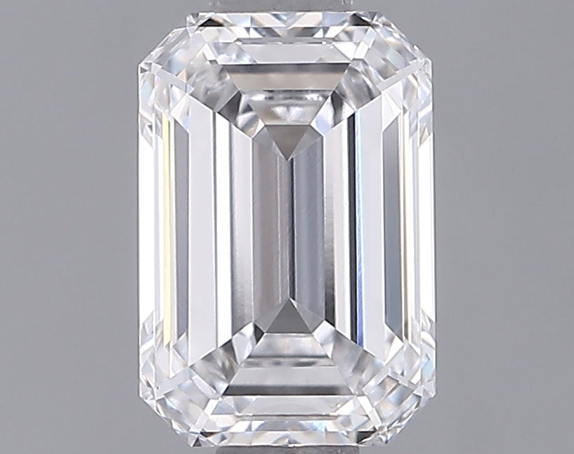 1.02 Carat Emerald Shaped, Ideal Cut, D Color, IF Clarity, IGI Certified Lab Grown Diamond
