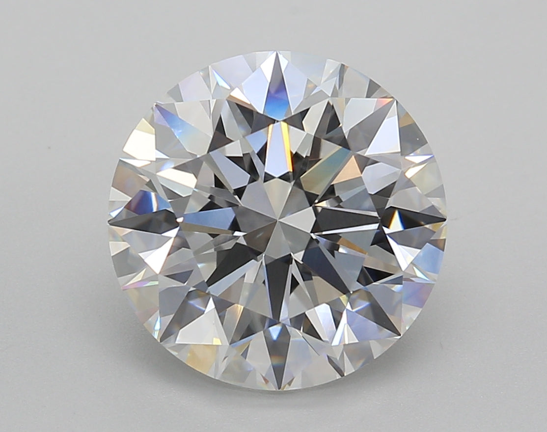 5.02 Carat Round Shaped, Ideal Cut, E Color, VVS2 Clarity, IGI Certified Lab Grown Diamond