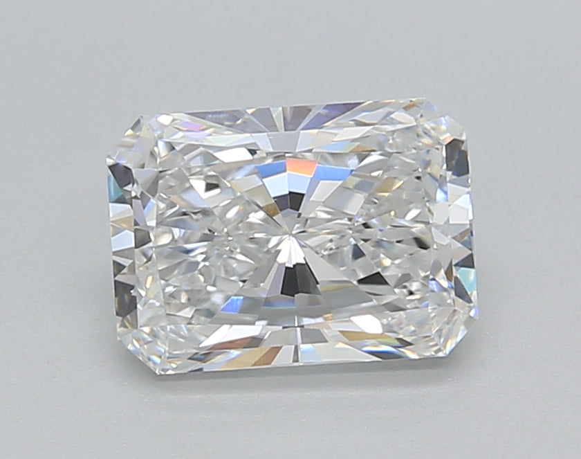 1.52 Carat Radiant Shaped, Excellent Cut, D Color, VS1 Clarity, IGI Certified Lab Grown Diamond