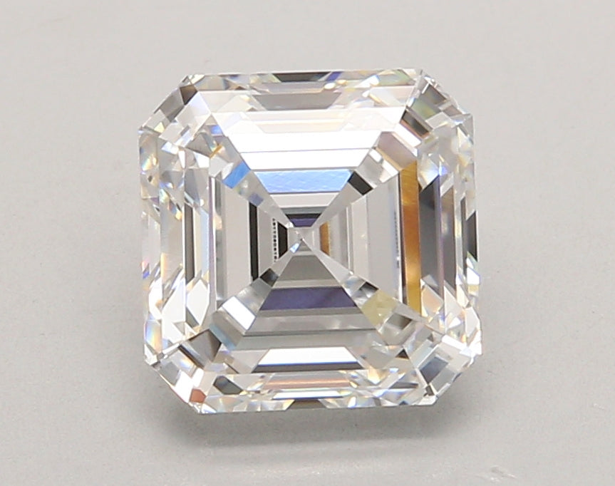 3.03 Carat Asscher Shaped, Ideal Cut, E Color, VVS2 Clarity, IGI Certified Lab Grown Diamond