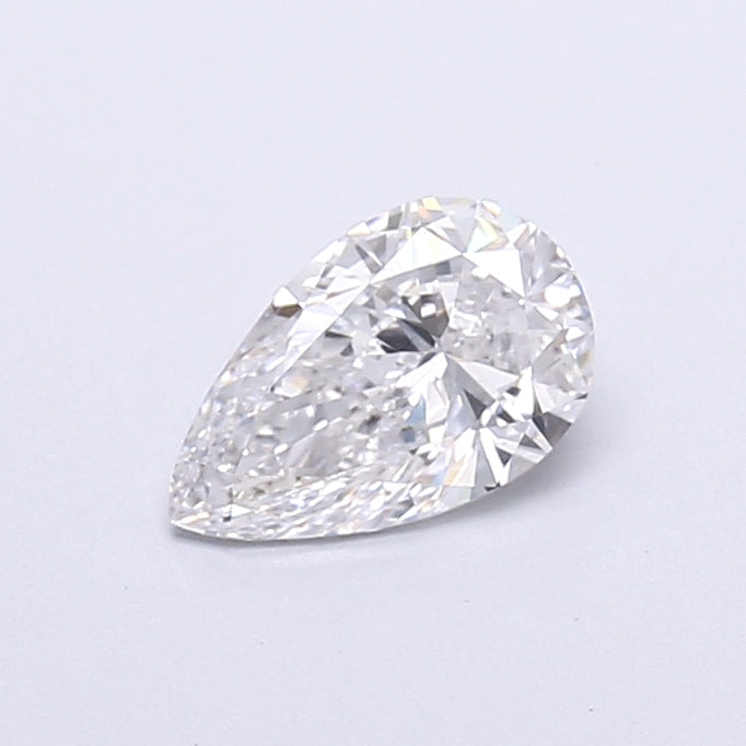 0.74 Carat Pear Shaped, Very Good Cut, D Color, VS1 Clarity, IGI Certified Lab Grown Diamond