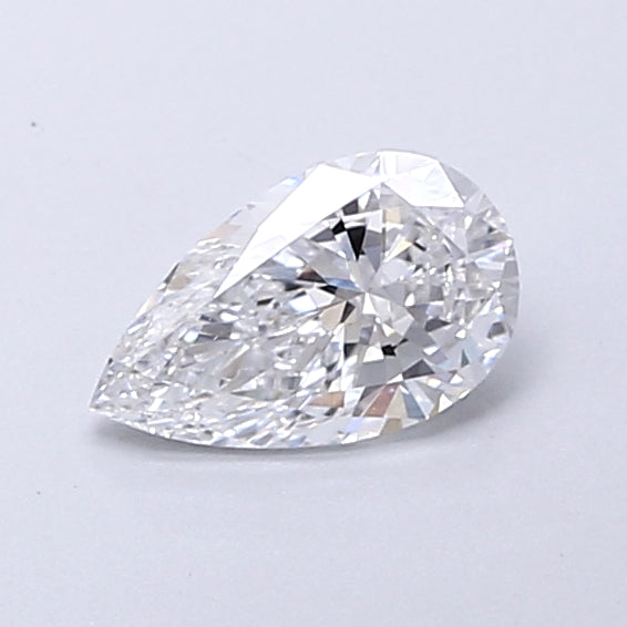 0.58 Carat Pear Shaped, Very Good Cut, D Color, VVS2 Clarity, IGI Certified Lab Grown Diamond