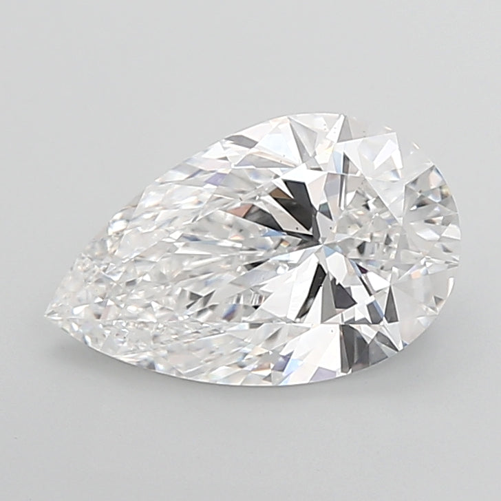 4.02 Carat Pear Shaped, Ideal Cut, D Color, VS2 Clarity, IGI Certified Lab Grown Diamond