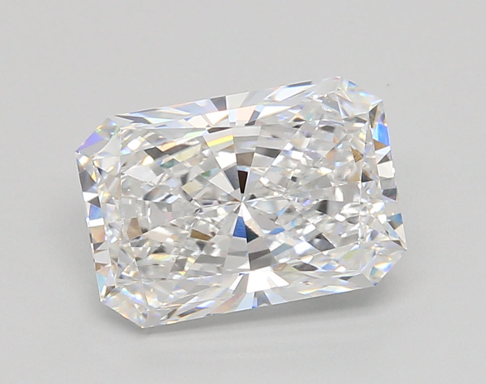 3.07 Carat Radiant Shaped, Ideal Cut, D Color, VS1 Clarity, IGI Certified Lab Grown Diamond