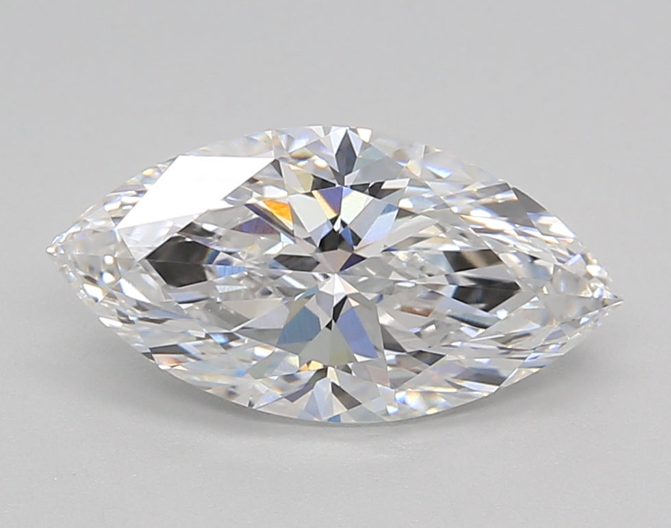 2.02 Carat Marquise Shaped, Ideal Cut, D Color, VVS2 Clarity, IGI Certified Lab Grown Diamond