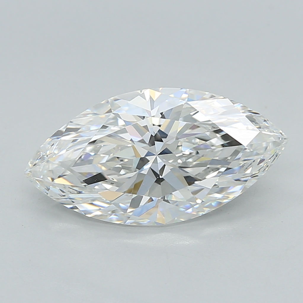 2.54 Carat Marquise Shaped, Ideal Cut, E Color, VVS2 Clarity, IGI Certified Lab Grown Diamond