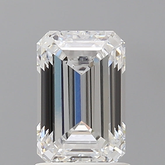 1.59 Carat Emerald Shaped, Ideal Cut, D Color, VVS2 Clarity, IGI Certified Lab Grown Diamond
