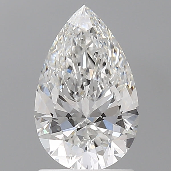 1.58 Carat Pear Shaped, Ideal Cut, E Color, VVS2 Clarity, IGI Certified Lab Grown Diamond