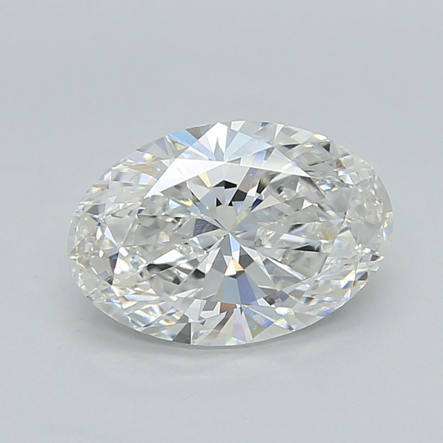 2.00 Carat Oval Shaped, Excellent Cut, F Color, VVS2 Clarity, IGI Certified Lab Grown Diamond