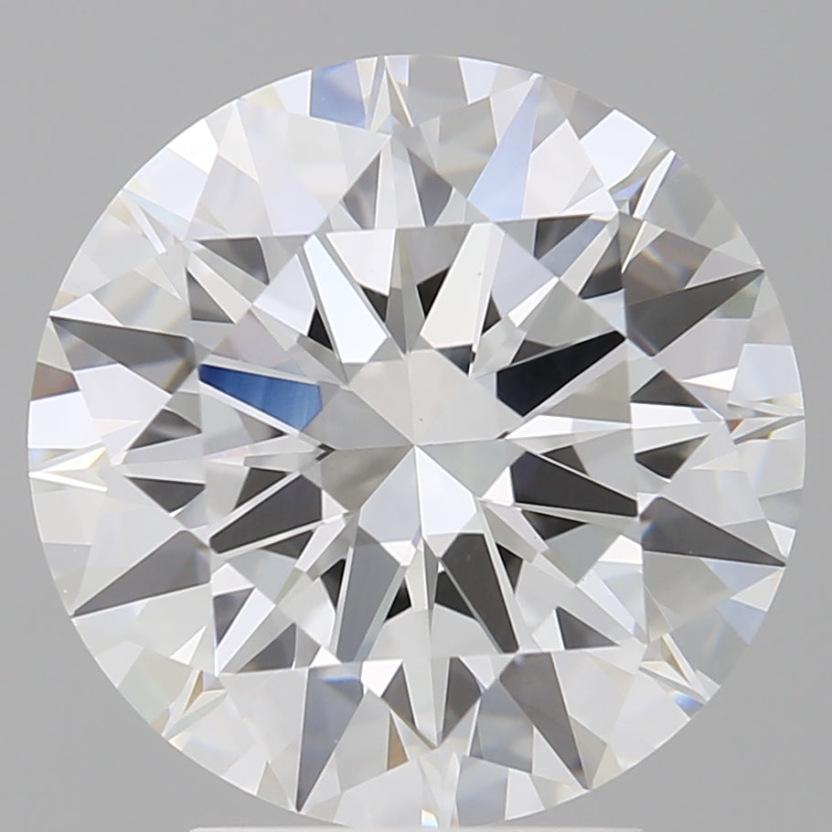 4.03 Carat Round Shaped, Ideal Cut, E Color, VVS2 Clarity, IGI Certified Lab Grown Diamond