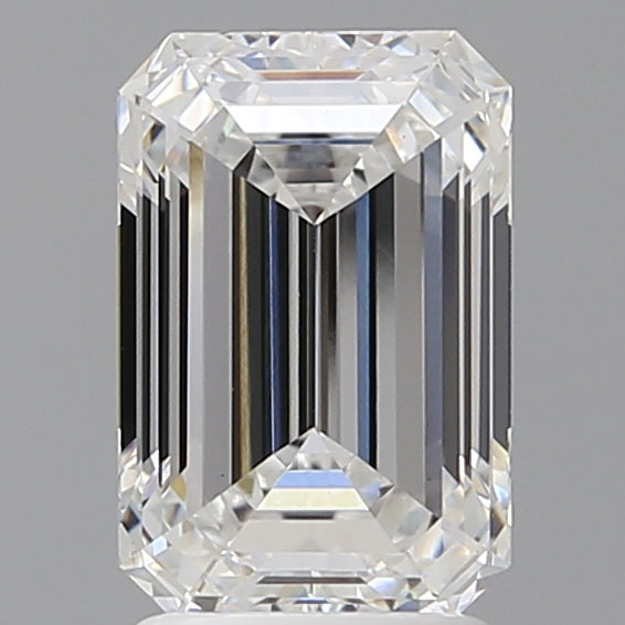 2.57 Carat Emerald Shaped, Ideal Cut, E Color, VVS2 Clarity, IGI Certified Lab Grown Diamond