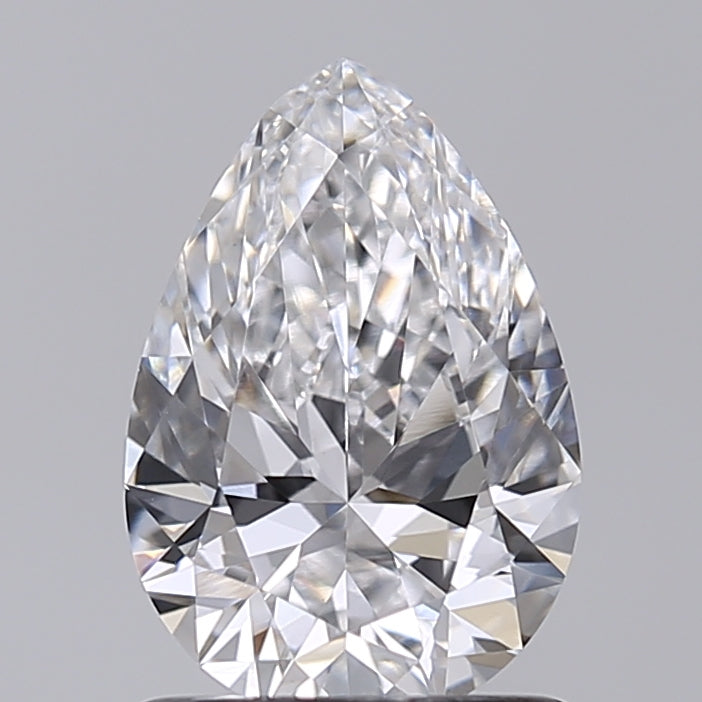 1.00 Carat Pear Shaped, Excellent Cut, D Color, VVS2 Clarity, IGI Certified Lab Grown Diamond