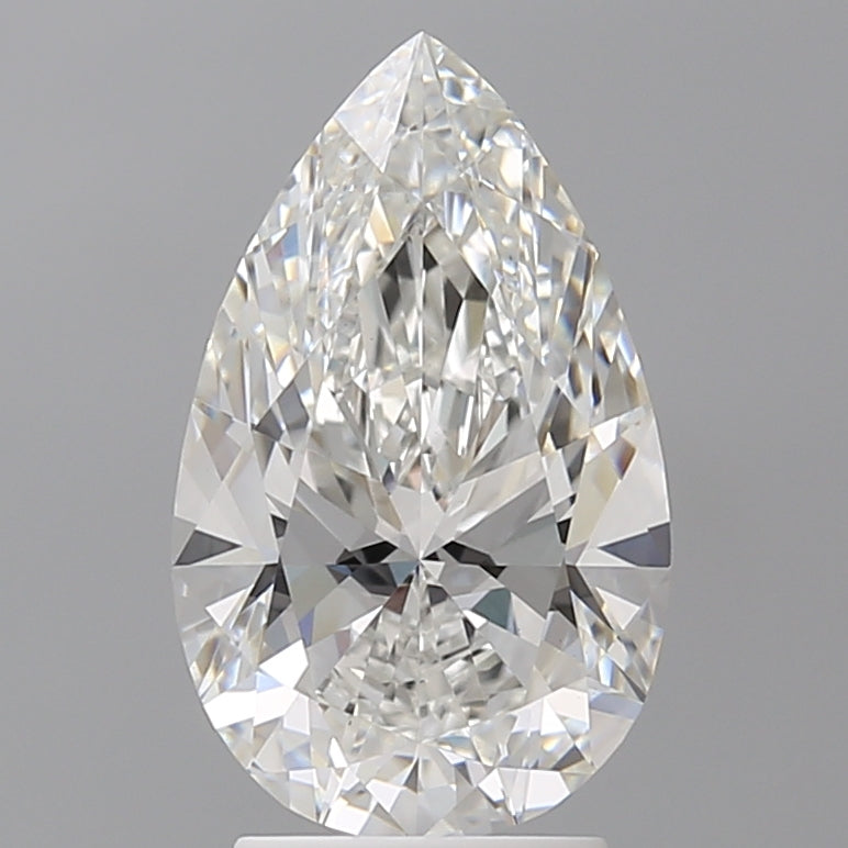 3.10 Carat Pear Shaped, Ideal Cut, F Color, VVS2 Clarity, IGI Certified Lab Grown Diamond