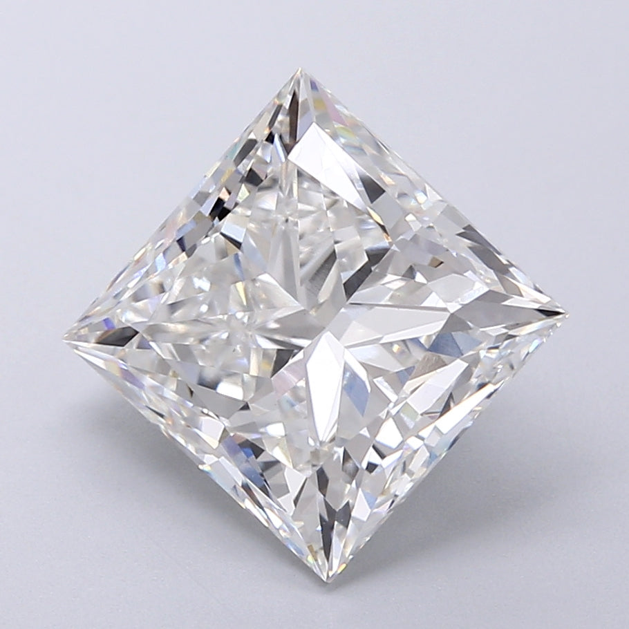 5.22 Carat Princess Shaped, Very Good Cut, F Color, VS1 Clarity, IGI Certified Lab Grown Diamond