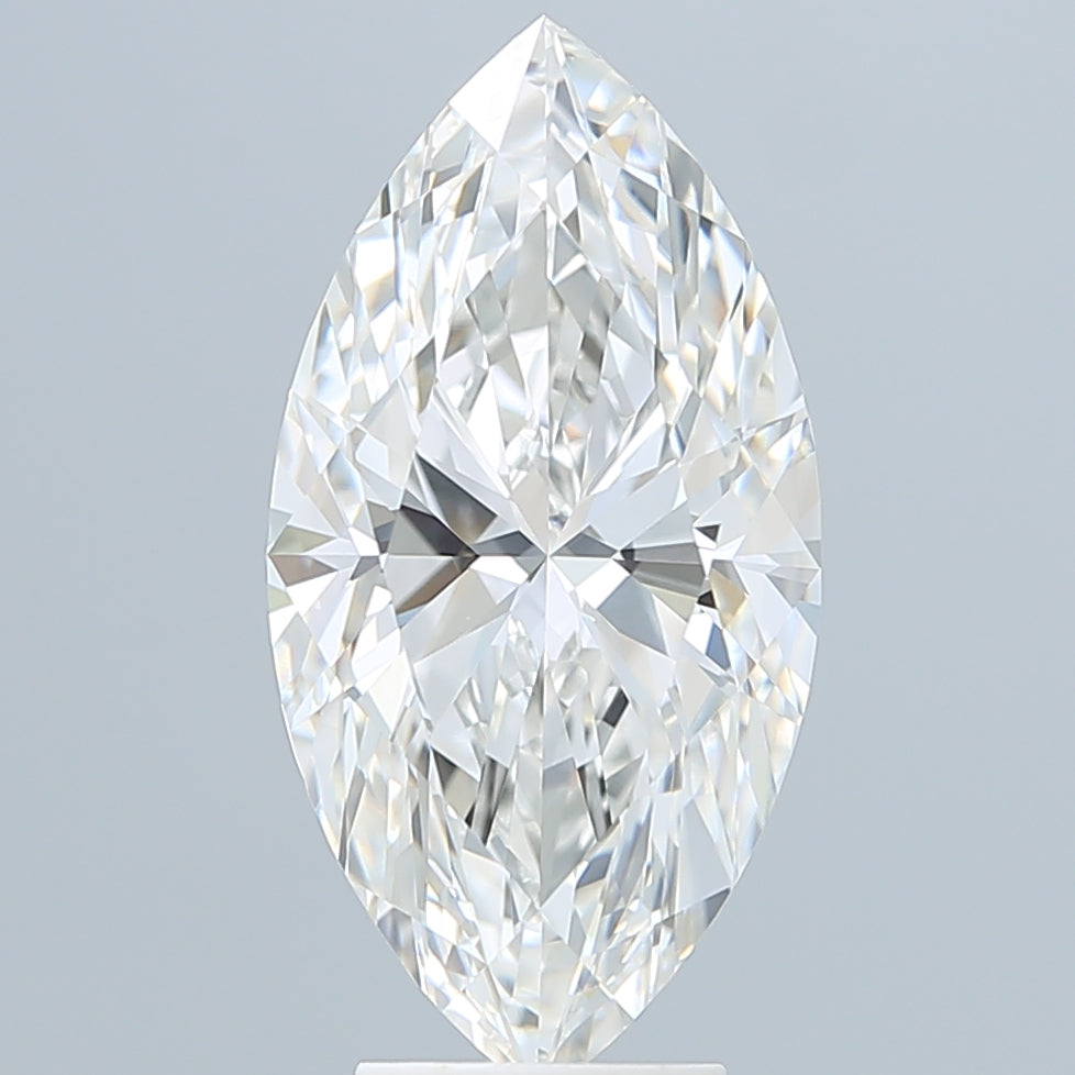 5.09 Carat Marquise Shaped, Ideal Cut, G Color, VVS1 Clarity, IGI Certified Lab Grown Diamond