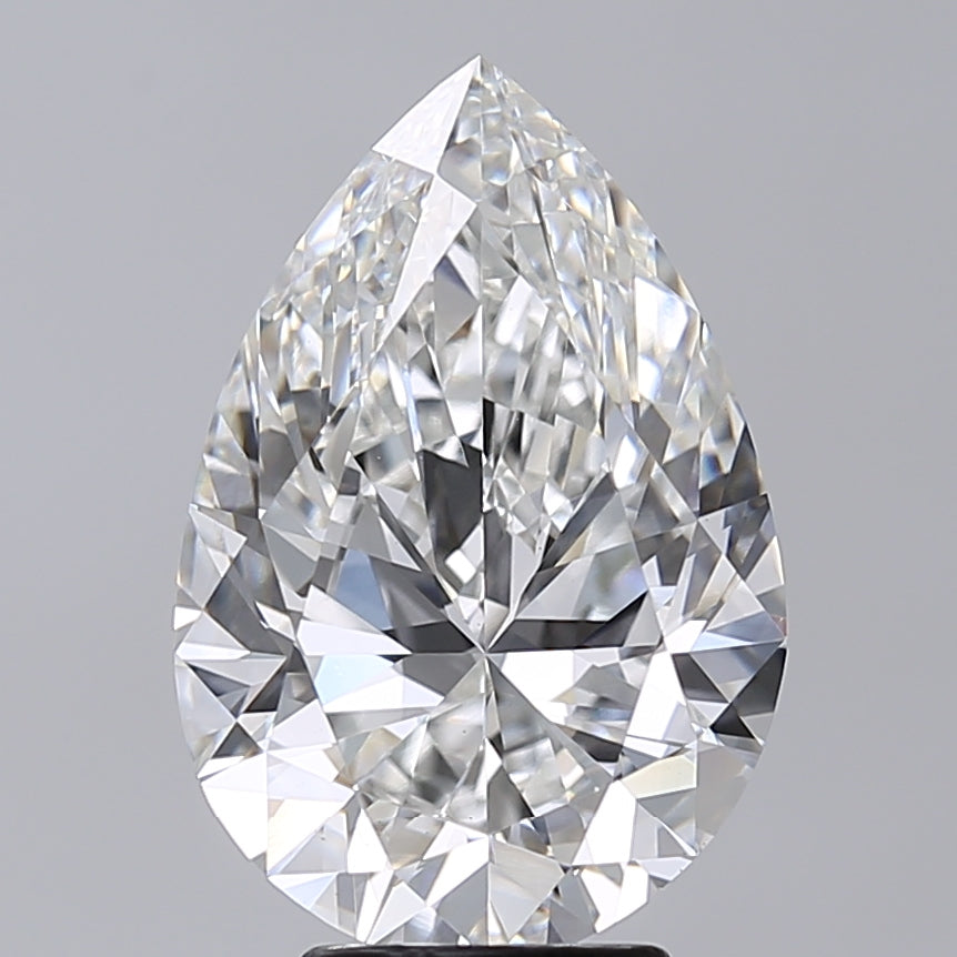 5.00 Carat Pear Shaped, Very Good Cut, F Color, VVS2 Clarity, IGI Certified Lab Grown Diamond