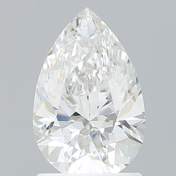 1.50 Carat Pear Shaped, Excellent Cut, D Color, VVS2 Clarity, IGI Certified Lab Grown Diamond