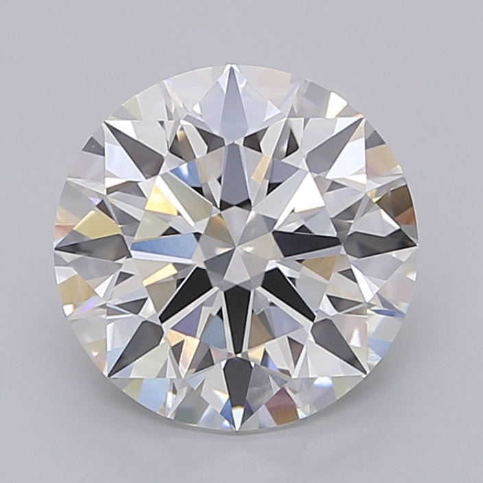 3.04 Carat Round Shaped, Excellent Cut, F Color, VVS2 Clarity, IGI Certified Lab Grown Diamond