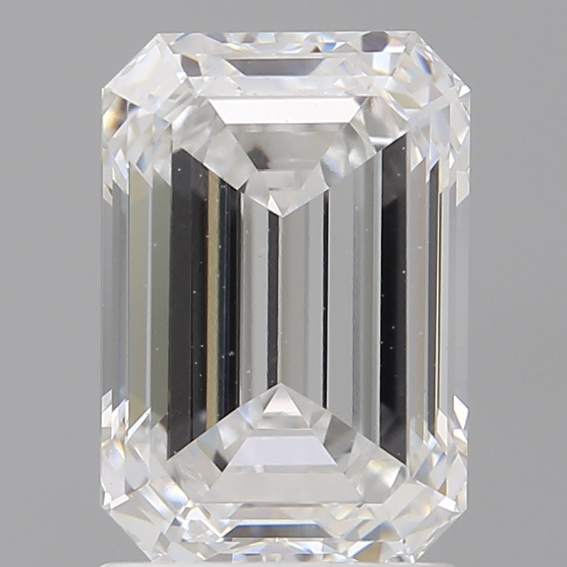 2.10 Carat Emerald Shaped, Ideal Cut, D Color, VVS2 Clarity, IGI Certified Lab Grown Diamond