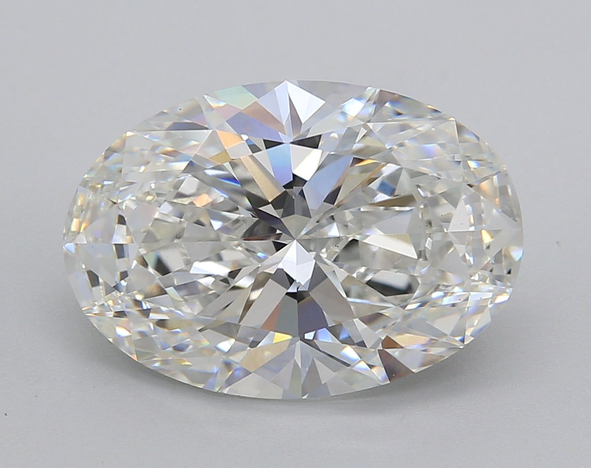 6.02 Carat Oval Shaped, Excellent Cut, F Color, VS1 Clarity, IGI Certified Lab Grown Diamond