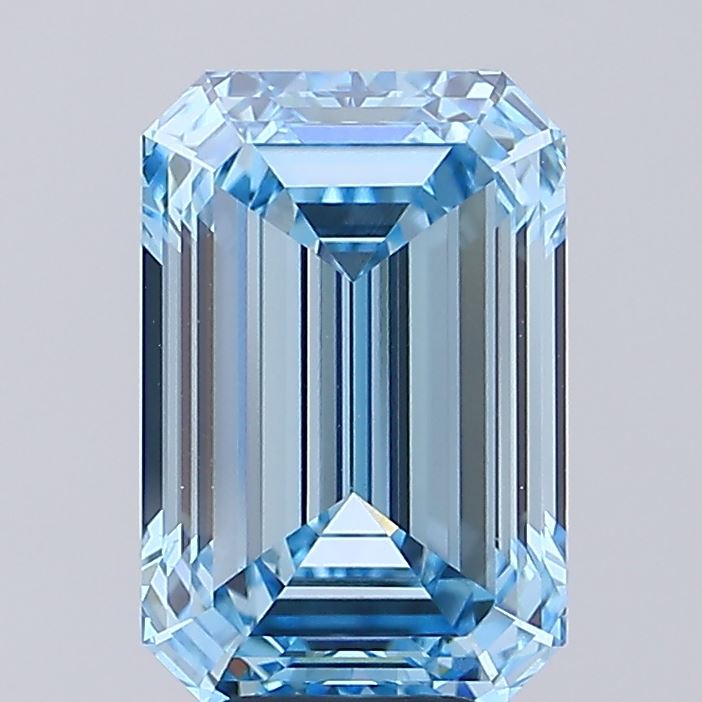 6.10 Carat Emerald Shaped, Ideal Cut, VS1 Clarity, IGI Certified Lab Grown Diamond