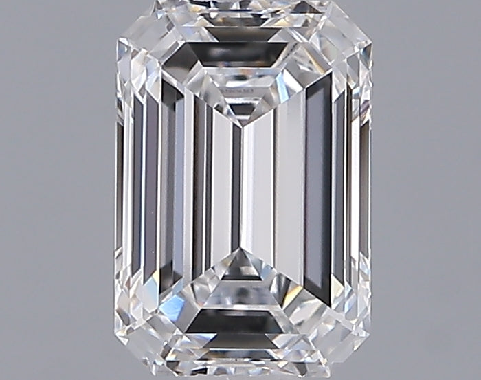 1.52 Carat Emerald Shaped, Ideal Cut, D Color, VVS2 Clarity, IGI Certified Lab Grown Diamond