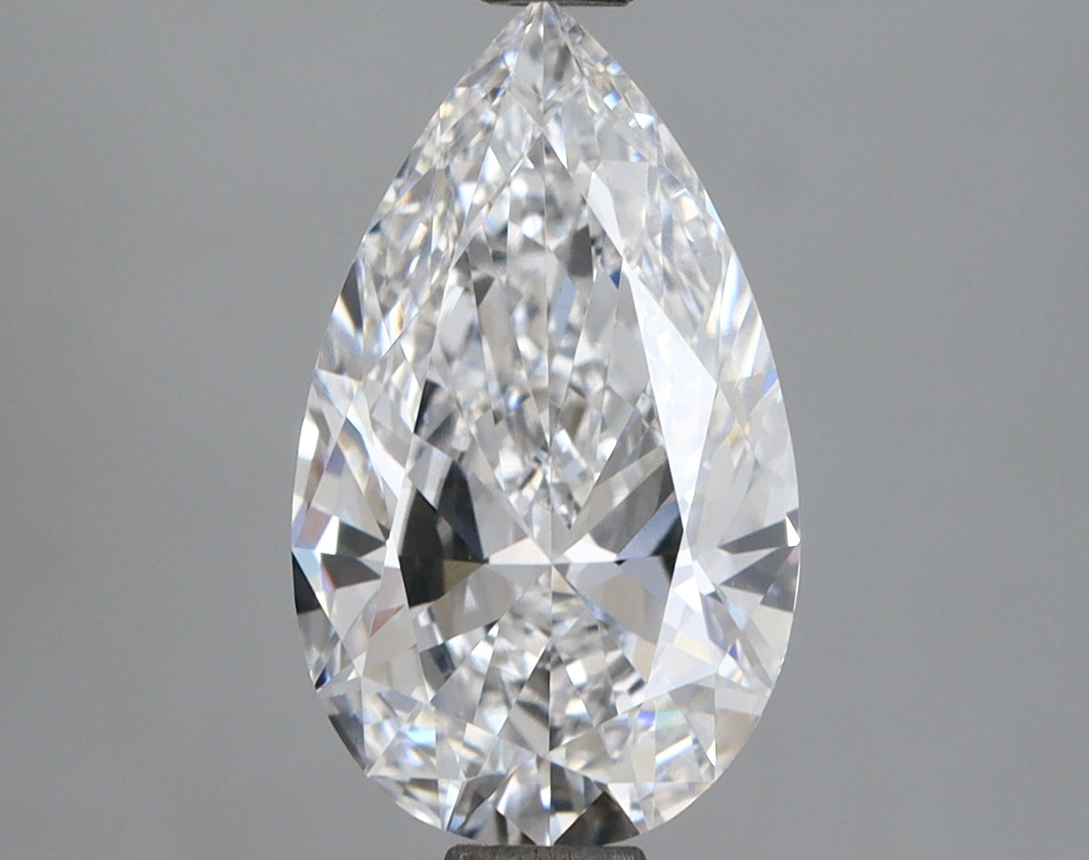 2.09 Carat Pear Shaped, Ideal Cut, D Color, VVS1 Clarity, IGI Certified Lab Grown Diamond