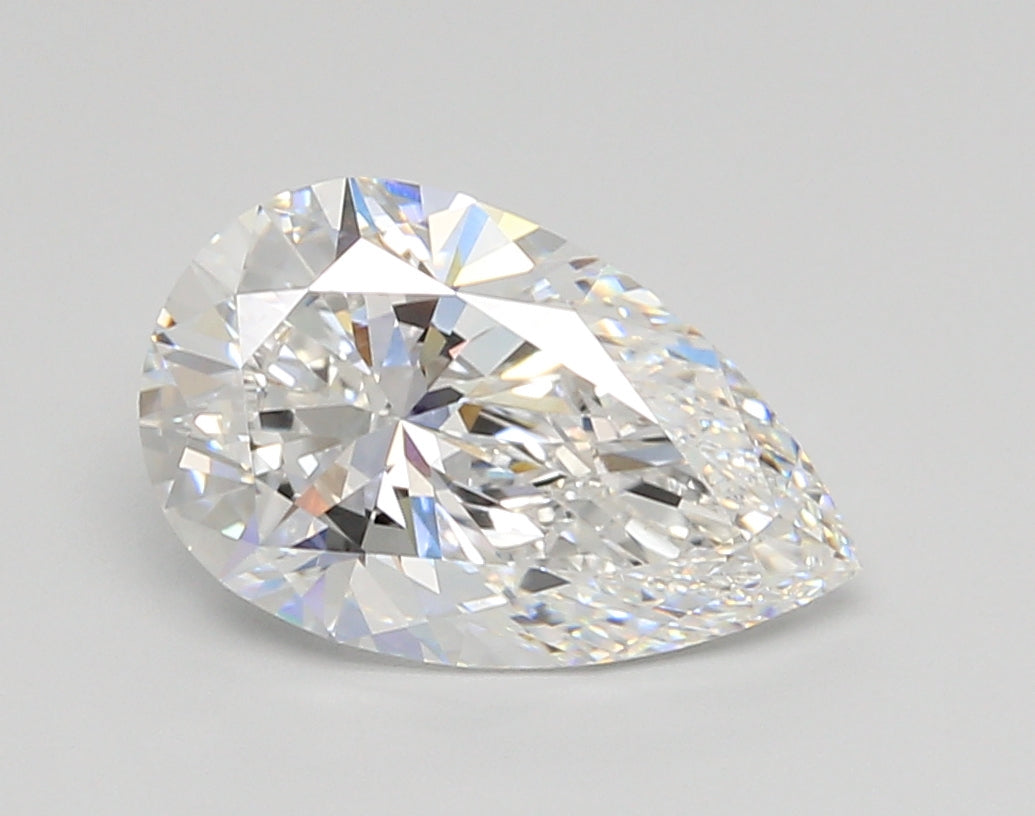 2.78 Carat Pear Shaped, Ideal Cut, D Color, VVS2 Clarity, IGI Certified Lab Grown Diamond