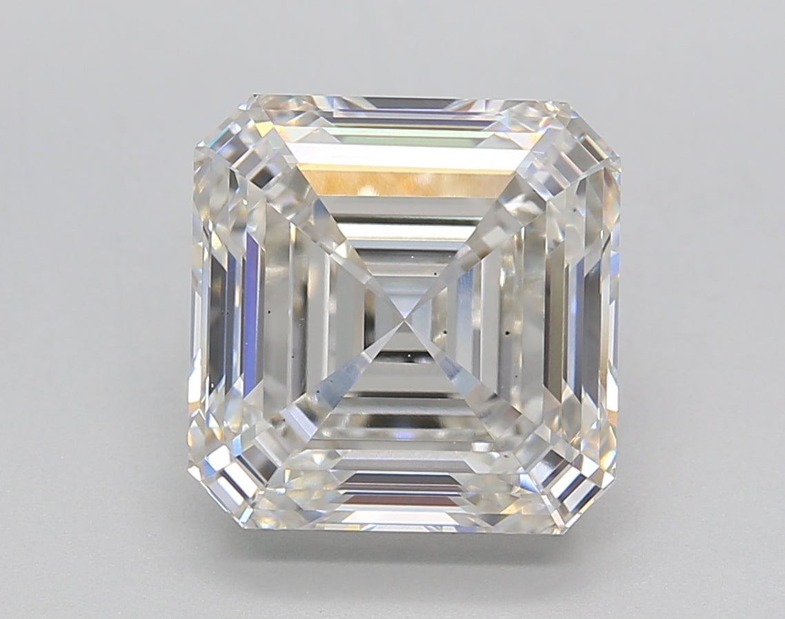 5.10 Carat Asscher Shaped, Ideal Cut, G Color, VS2 Clarity, IGI Certified Lab Grown Diamond