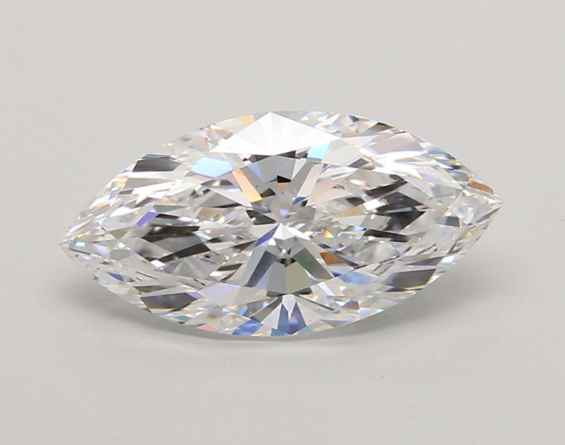3.01 Carat Marquise Shaped, Ideal Cut, D Color, VS1 Clarity, IGI Certified Lab Grown Diamond