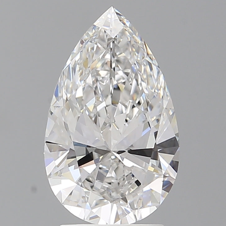 2.57 Carat Pear Shaped, Ideal Cut, E Color, VS1 Clarity, IGI Certified Lab Grown Diamond