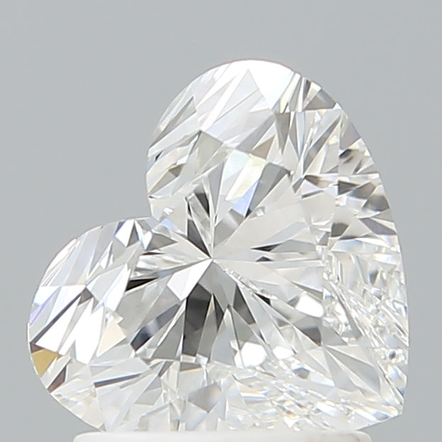 1.67 Carat Heart Shaped, Excellent Cut, D Color, VVS2 Clarity, IGI Certified Lab Grown Diamond