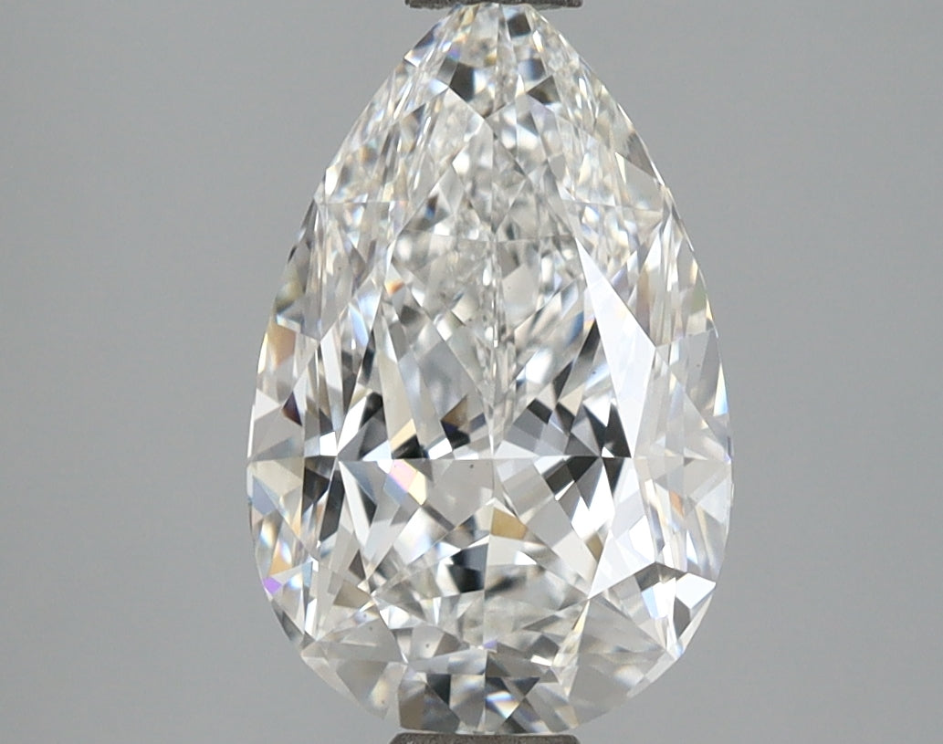 2.59 Carat Pear Shaped, Excellent Cut, E Color, VS1 Clarity, IGI Certified Lab Grown Diamond